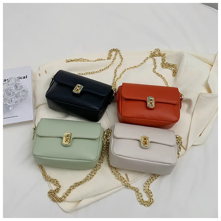 

Hot selling 2022 summer new style chain shoulder small square bag texture crossbody bag, Colors