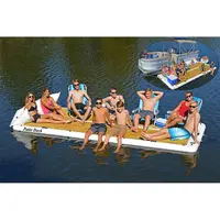 

5x2x0.2m Inflatable pontoon Swimming Water Platform Island boat docking Patio Swim Dock for sun bathing