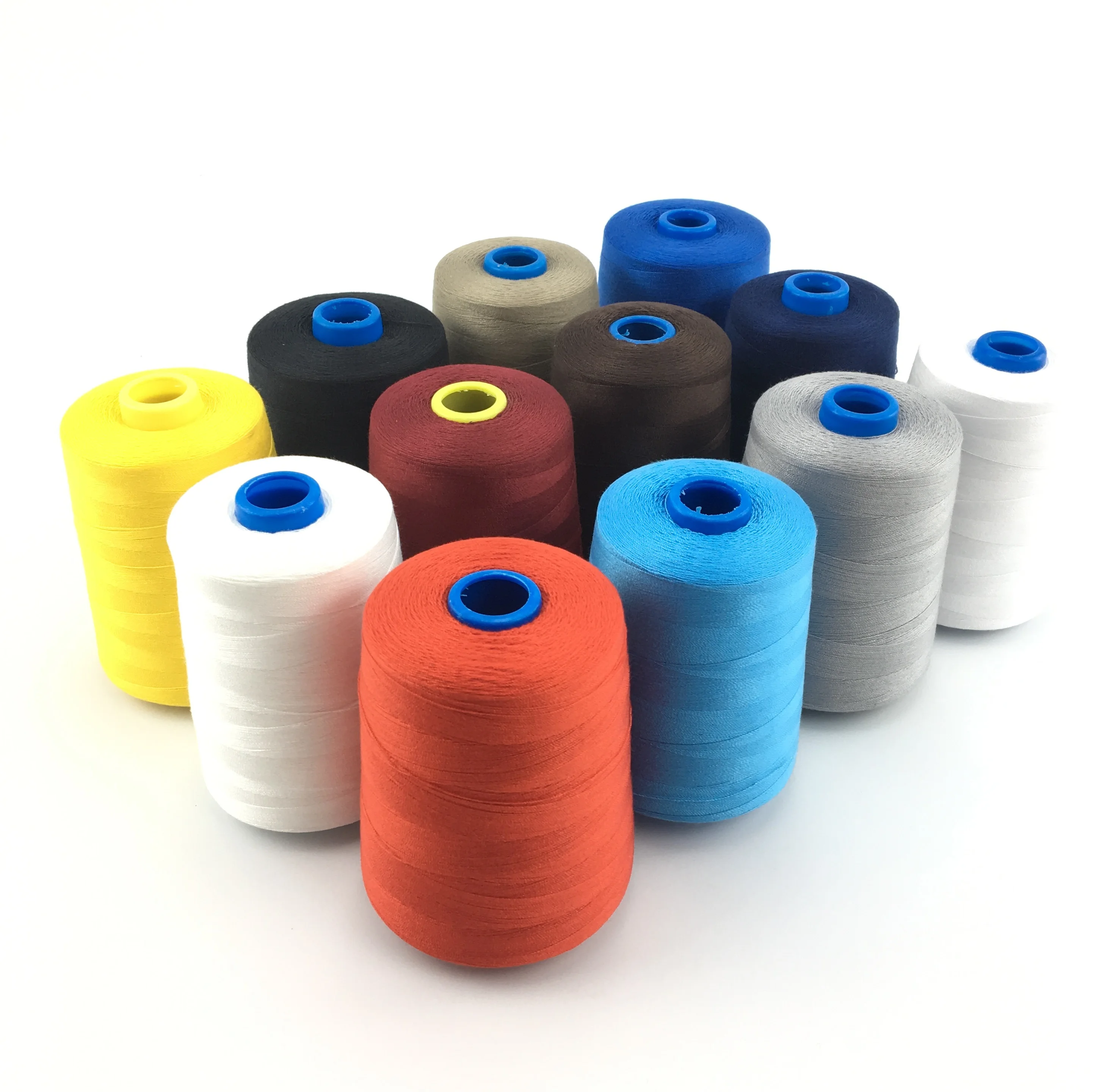 

Manufacture High Tenacity 100% polyester spun sewing thread 100% polyester sewing thread for bag closer machine, Customize color