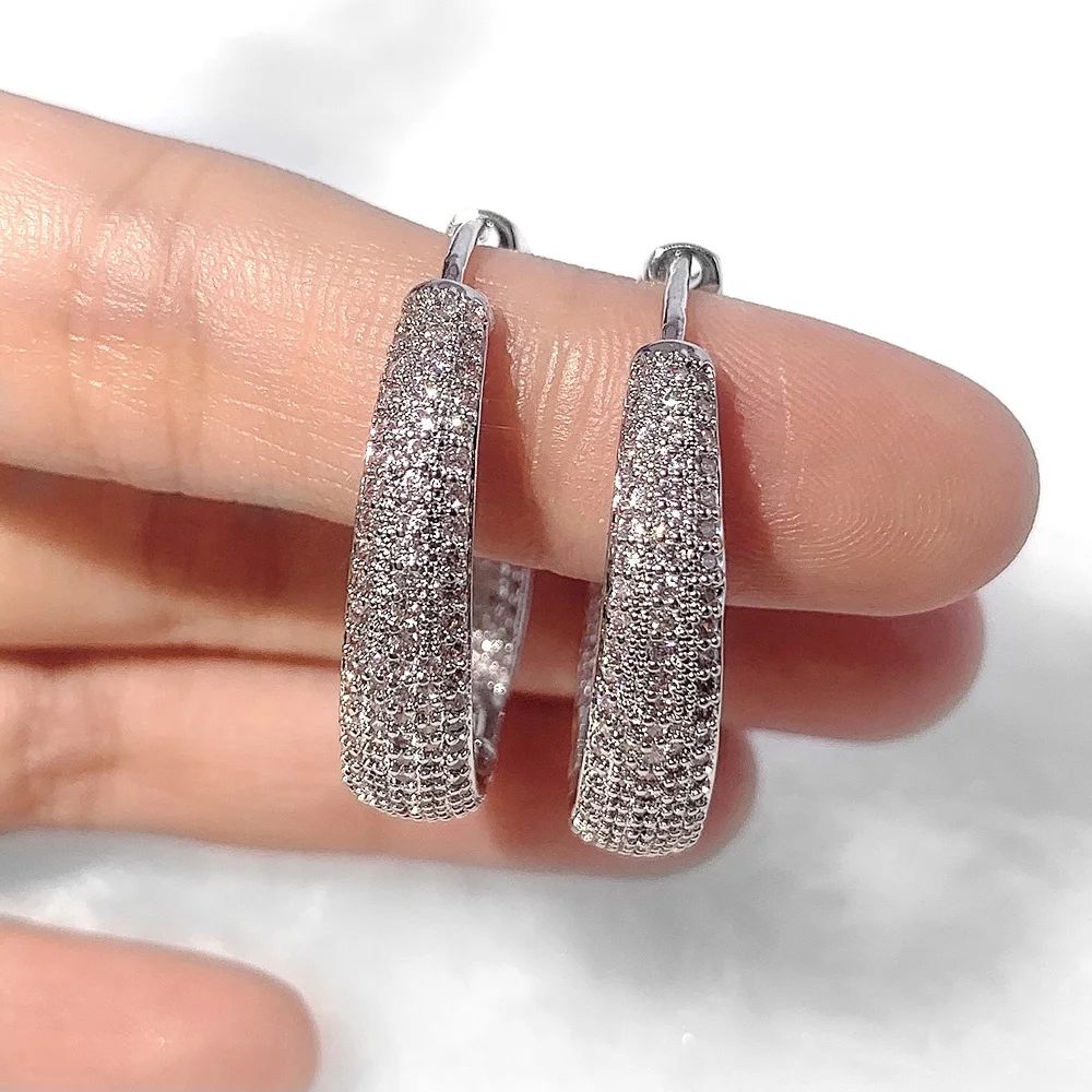 

Hot selling foxi jewelry cubic zirconia semijoias women large gold big hoop earrings