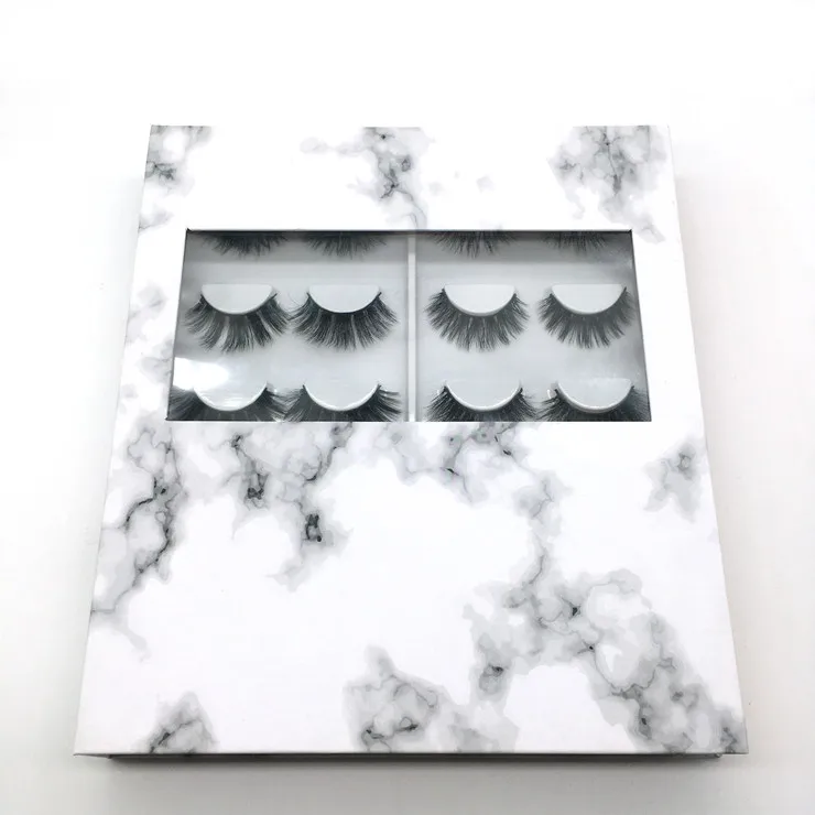 

private label 22mm 10 pair false white custom packaging mink eyelash book