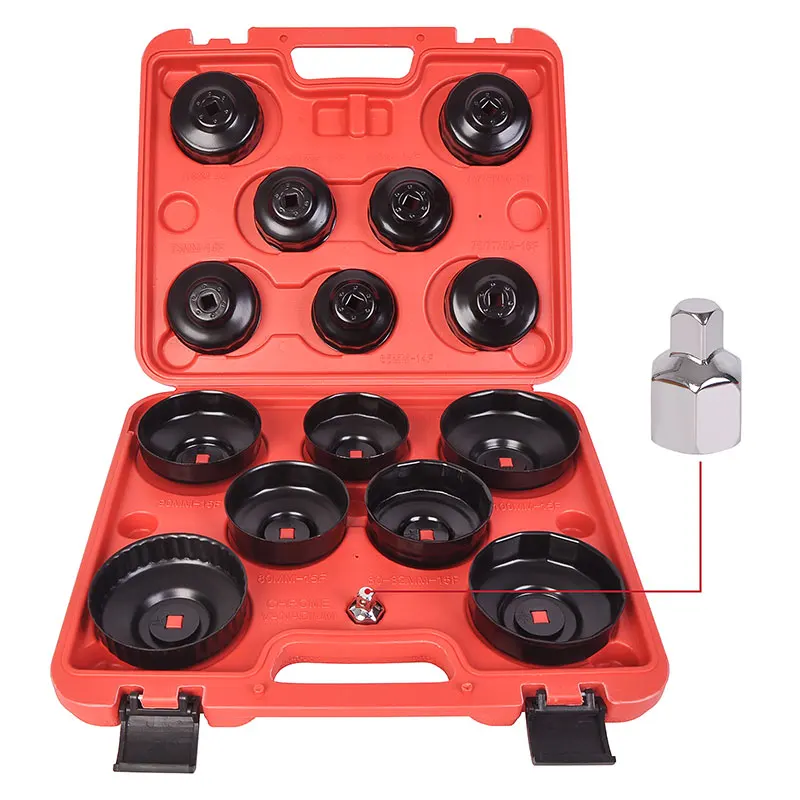 

Local stock in America! Winmax 14pc Oil Filter Wrench Cap Set Car Van Socket Removal Garage Tool Kit