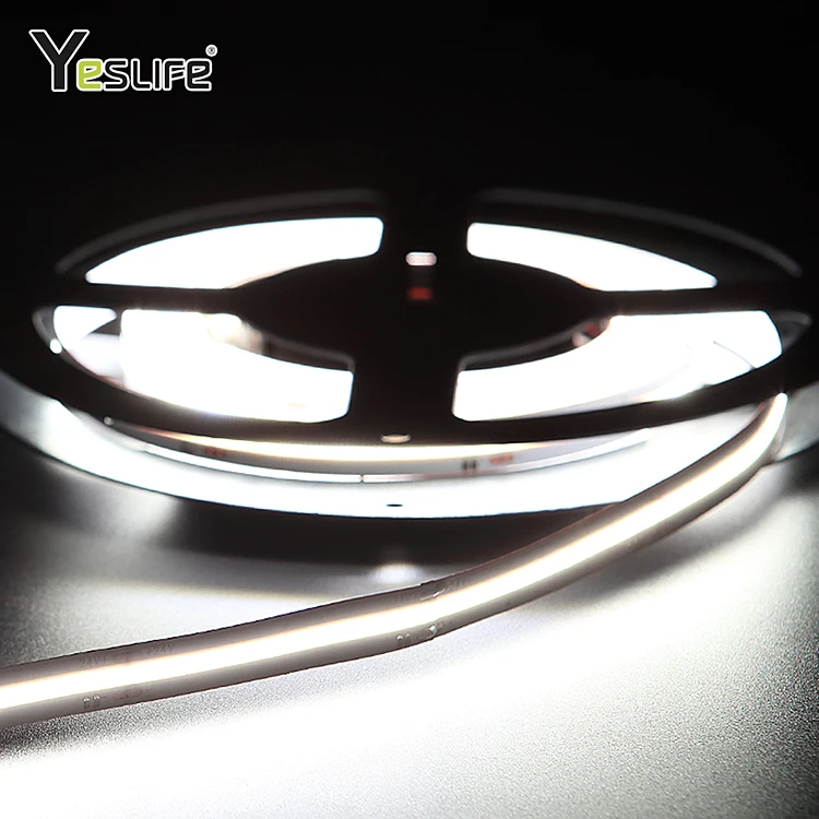 no dot high density flip chip led flexible 2700k 10w 24v fob cob led strip light warm white