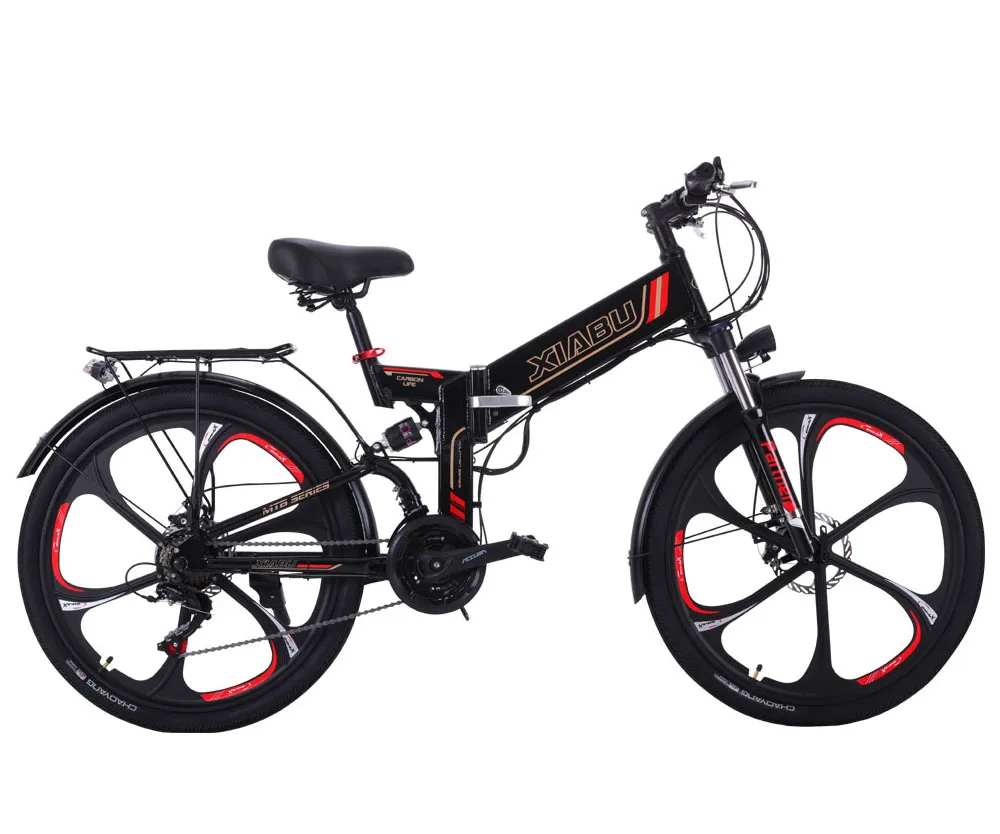 

New Arrival 48V 350W 24 Speed Mountain Electric Bike With Double Disc Brake, Black or white