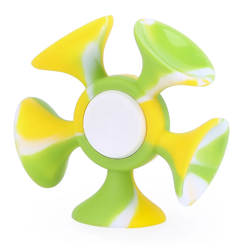 

ZD383 Amazon Hot Suction Cup Gyro Toys Children Adults Decompression Fidget Spinner Silicone Darts Sucker Toys