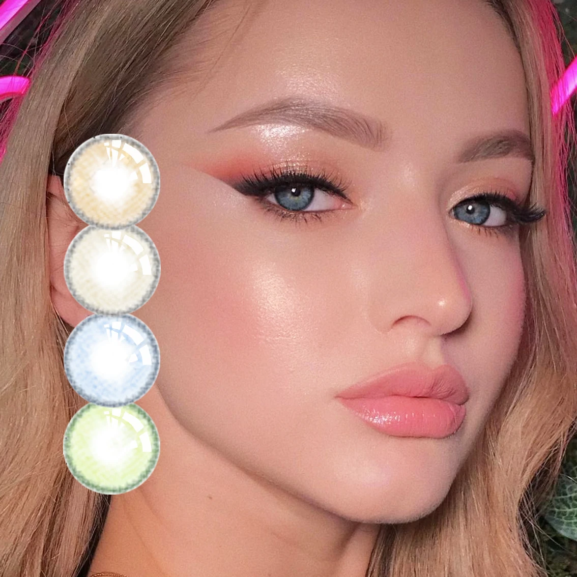 

wholesale colored contacts lens cosmetic fancy look best colored soft yearly contact lenses color eye contact lens