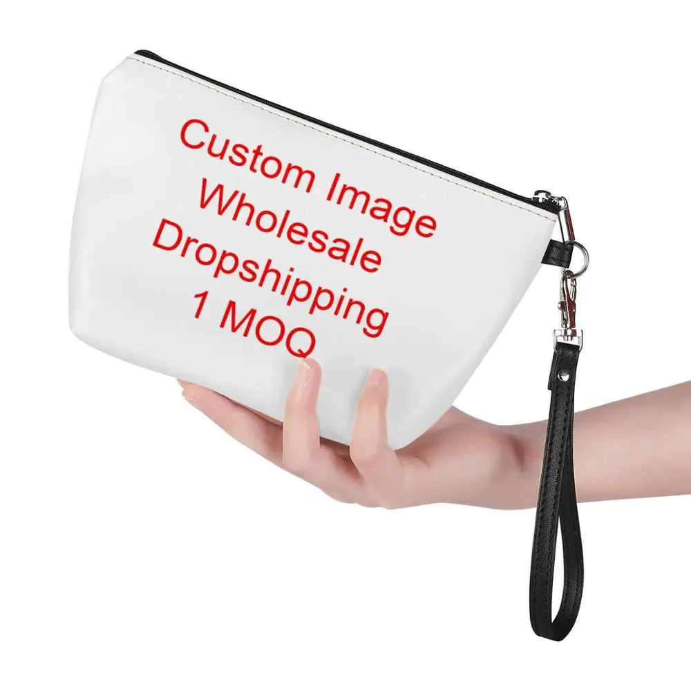 

Print On Demand Customized Logo Promotion Cosmetic Bag Pu Leather Travel Organizer Makeup Case Wholesale, Customized , print on demand