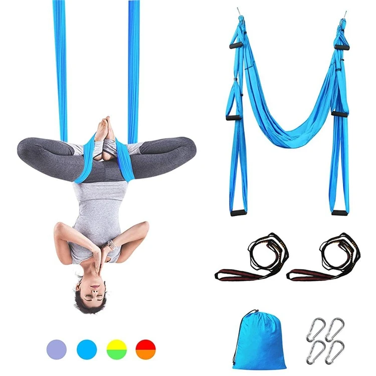 

Custom Colors Gym Fitness Portable Stands Arial Yoga Swing Nylon indoor Hammock Chair, Customized color