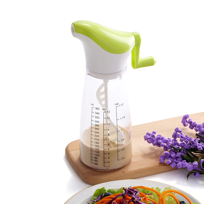 

Plastic Manual oil salad sauce dressing bottle mixer, Custom color
