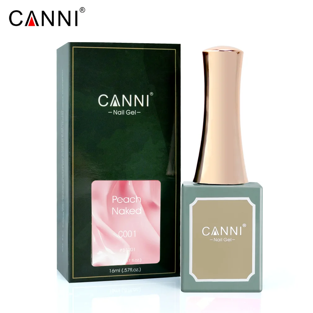 

51201a CANNI 16ML PEACH soak off color gel nail polish venalisa nail supplies private label uv gel lacquer kit set, 6 colors