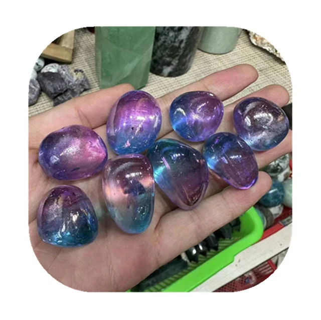 

Wholesale crystal Healing Energy stone Carved crystal crafts aura rose red and blue white crystal for home decoration