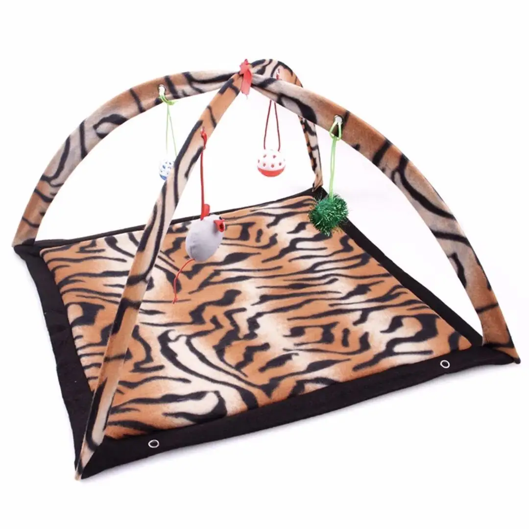 

Chinese Factory Direct Sales Pet Toy Pet Hammock Bell Toy Folding Cat Tent Ventilation Cartoon Funny Vocal Toys