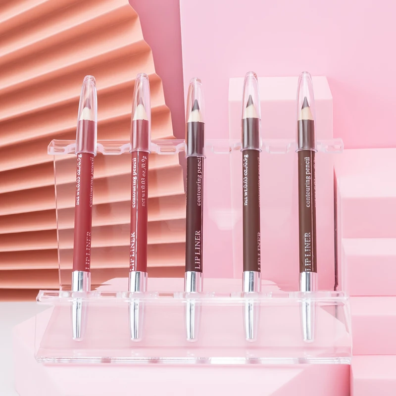 

Wholesale private label 4 colors dark brown red waterproof matte lip liner, Multi-colors