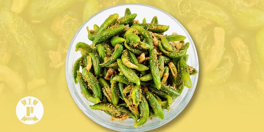 Dish topped with crushed green peppercorns