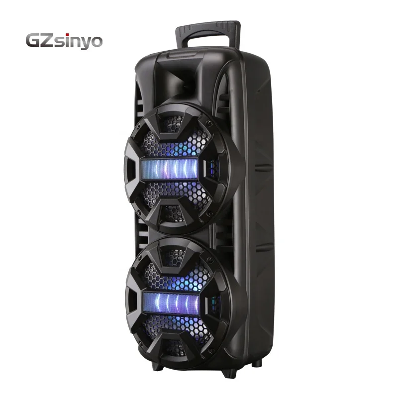 

LT-2805 coloful lighting dual 8inch portable private battery speakers with BT/portable sound system
