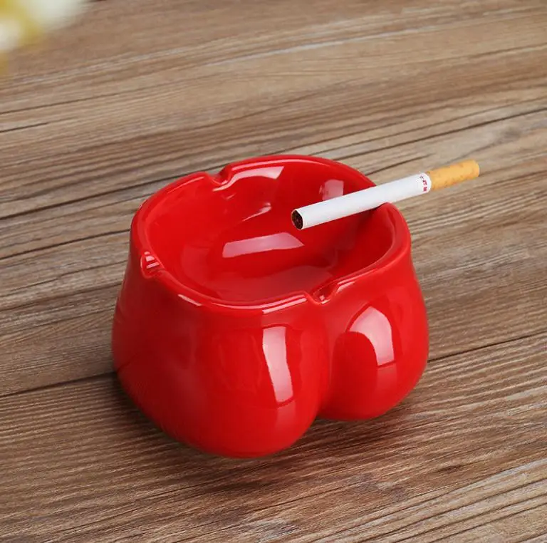 

Ceramic Ashtray Creative Handmade Ashtray, Red