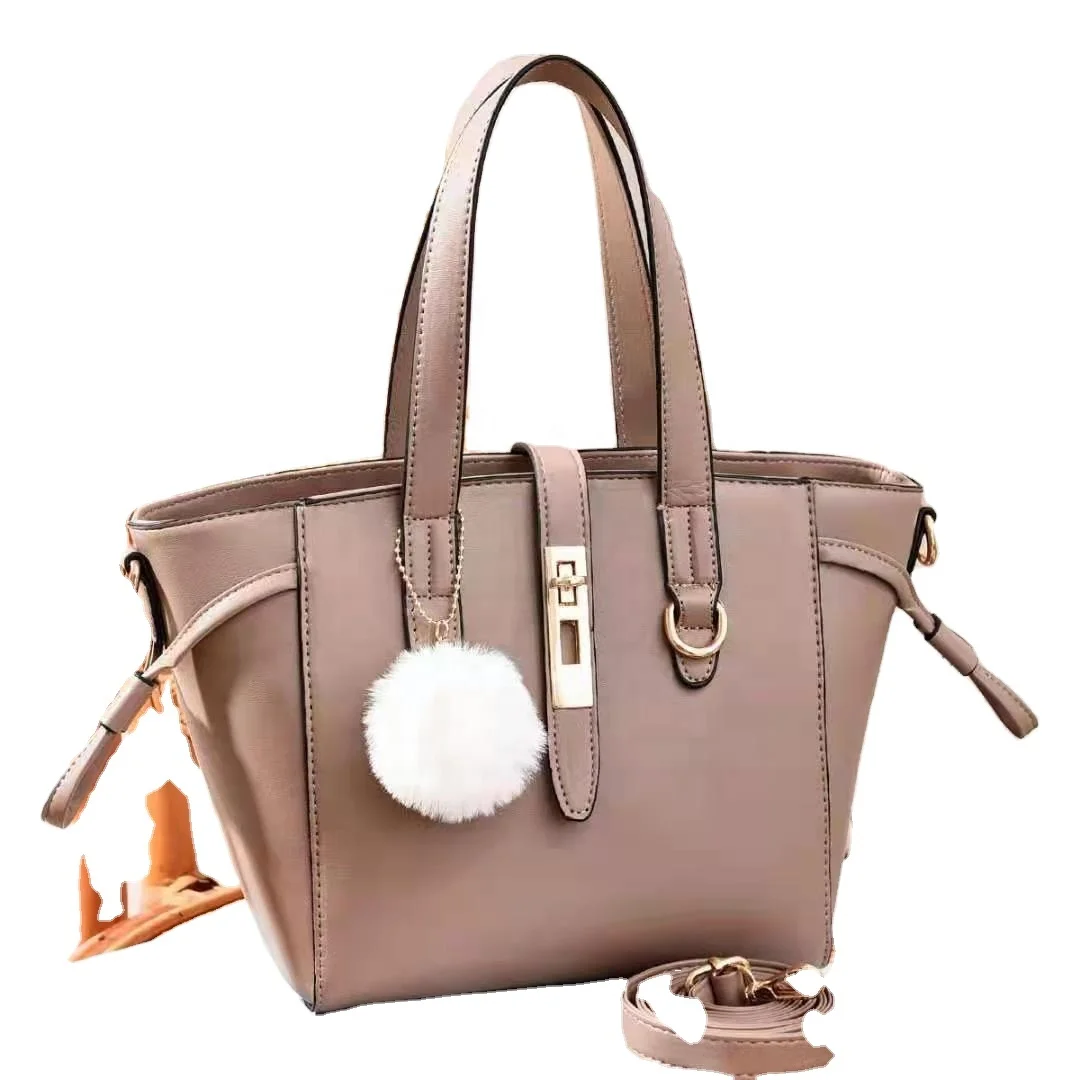 

New style wing hair ball soft fabric shoulder handbag for women