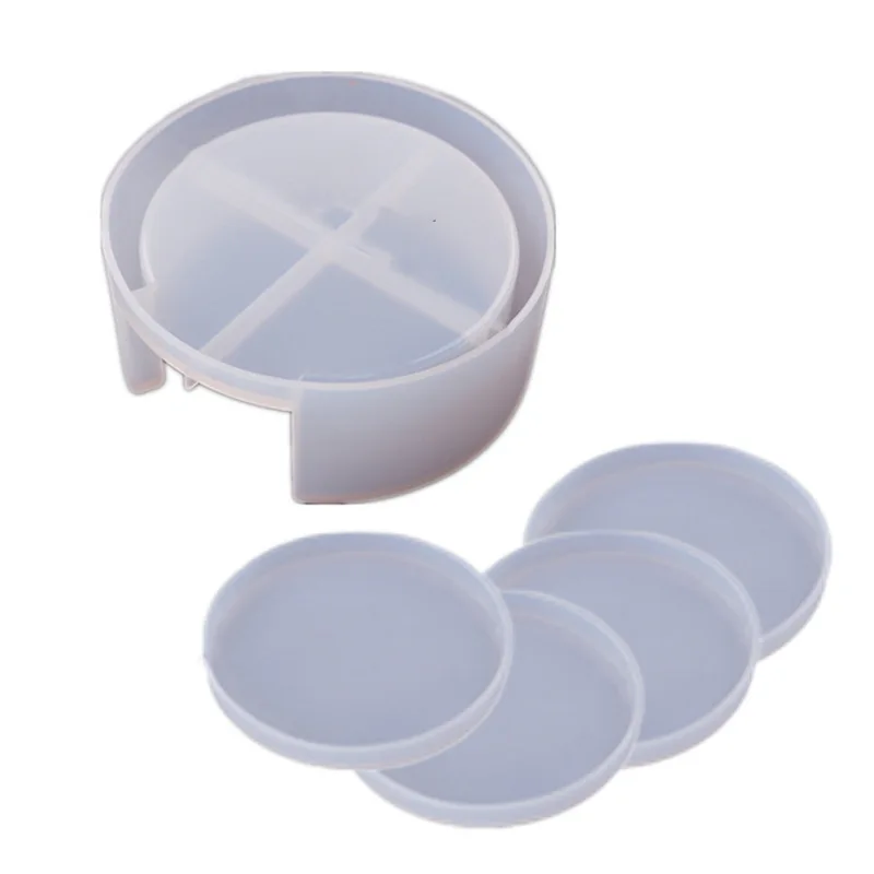 

DIY Epoxy Resin Silicone Round Coaster Mold Coaster Holder Mold, Customized color