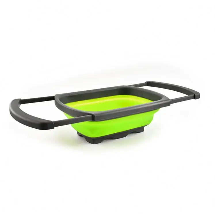 

Food Grade Kitchen Cooking Tools Silicone Collapsible Colander Kitchen Colander Collapsible Silicone Colander