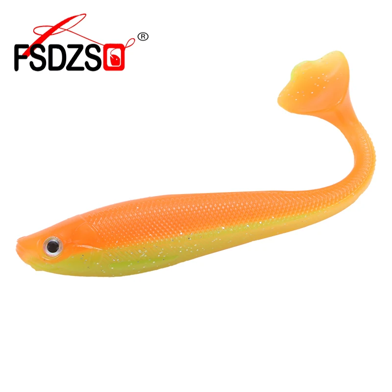 

NEW Fishing Tackle Soft Plastic Fishing Lures 100mm/8.9g 3pcs/pack 120mm/14g 2pcs/pack 3D Eyes Shrimp-Flavor Fishing Lure, 10colors to choose