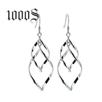 

1000S Highly Polished 925 Sterling Silver Dangle Drop Earrings