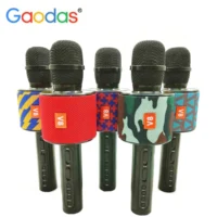 

Fashion Speaker MP3 Player Handheld KTV Karaoke V8 Mic Wireless Microphone With Echo Strength Adjustment