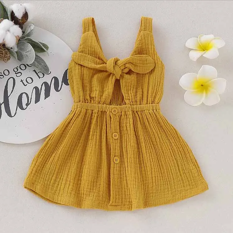 

INS hotsale new arrival baby girls summer dress fashion bow knot 2year baby girl dresses