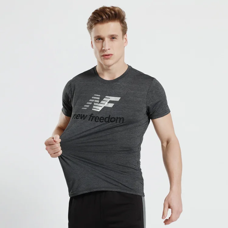 

Polyester Fiber High Quality Custom T Shirts Dry Fit Compression Stretched Mens Sports Wear For Running