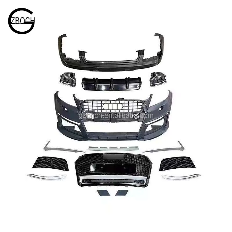 

Competitive price car bumper for Audi Q7 2011+ upgrade RSQ7 body kit car grill exhaust pipe