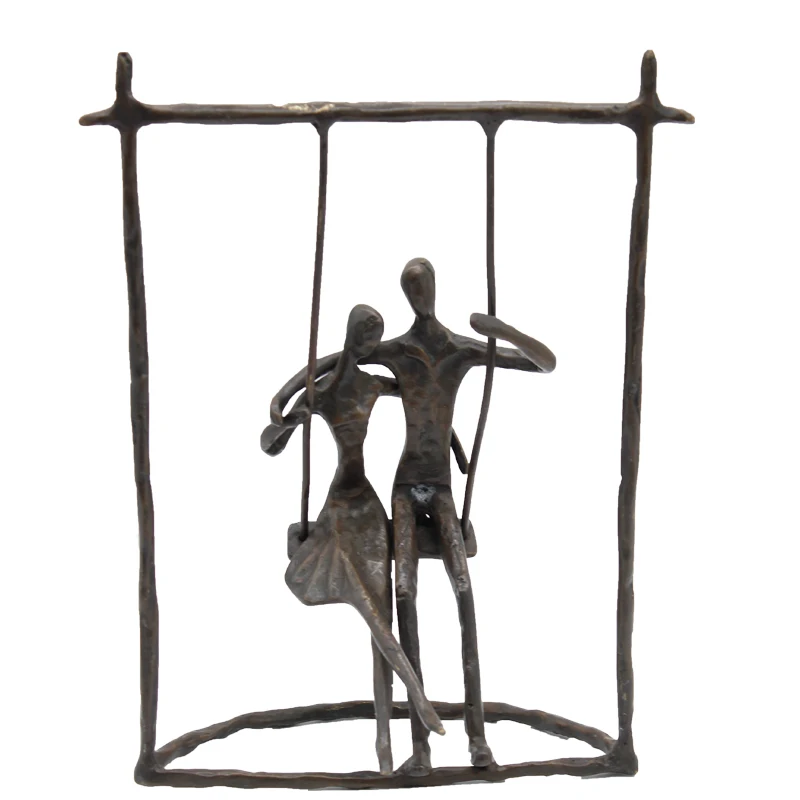 

Handicrafts Cast Iron Metal Action Figure Sculpture decor For Office Decoration Love sculpture make a proposal, Custom color