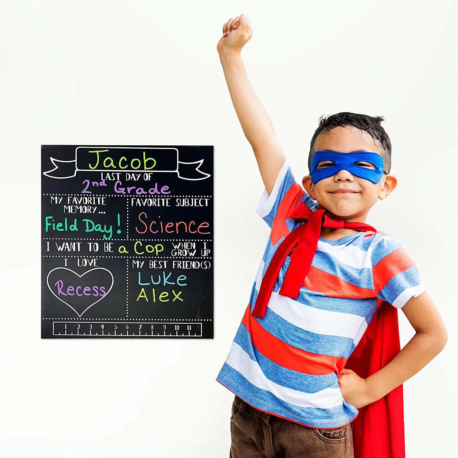 
First Day and Last Day of School Sign - 2 Sided 14x16 - Front Side and Back Sides - School Milestone Chalkboard 