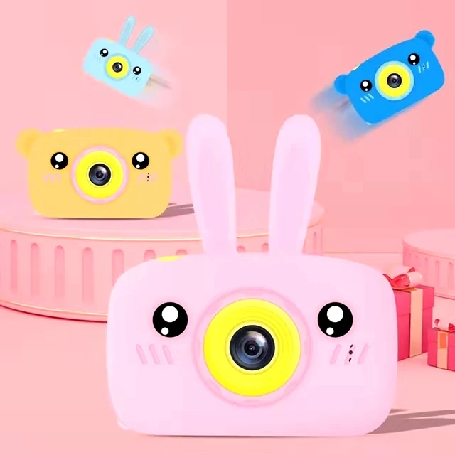 

2020 Children Girls Gift 2 Inch Screen Instant Print Digital Hd Mini Kitty Paw Walkie Talkie 4K Video Kids Camera Toy Printer, Pink, white, blue, yellow (optional)