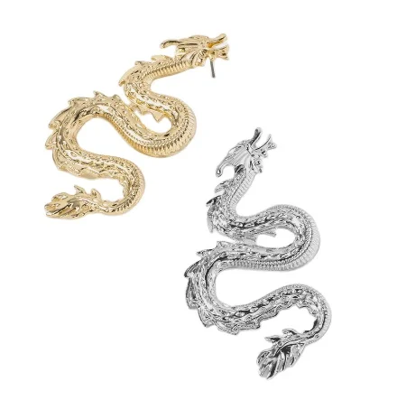 

Female Popular Dragon Long Earrings for Women High-grade Metal Personality Pendant Unique Design Temperament Jewelry Party Gift, Picture