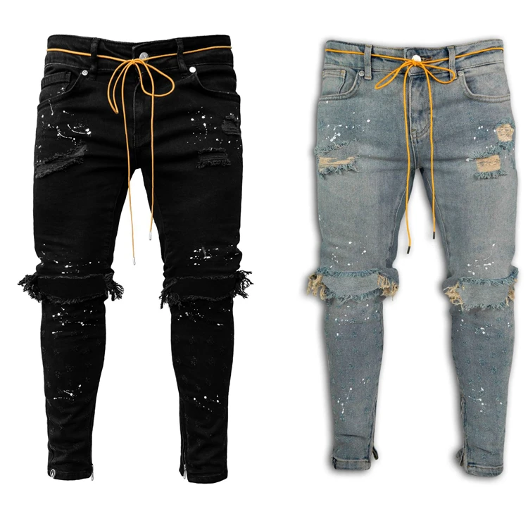 

Stock Original Custom Skinny Winter Jeans Flare Jeans High Waisted Men's Jeans, Picture color