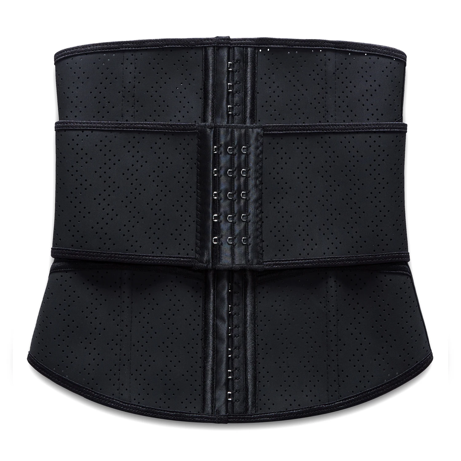 

Custom Logo Latex Waist Trainer Double Compression Belt Slimming Corset Black Private Label, As showed