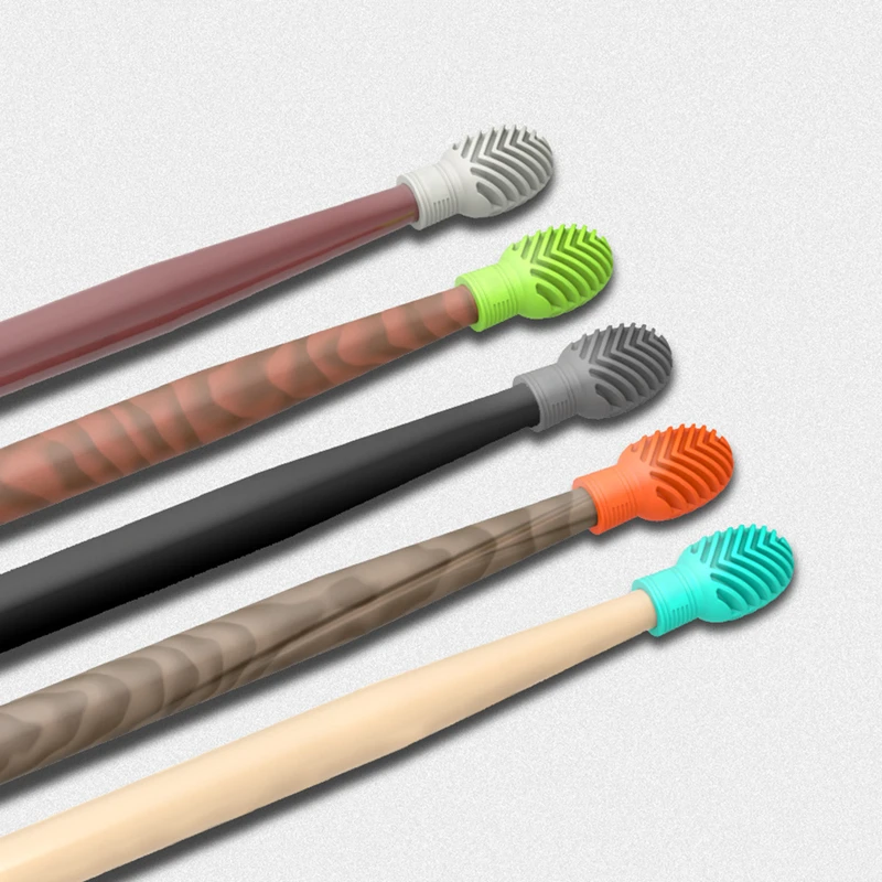 

Portable silicone drum sticks practice mute 5A 7A drumstick protect head cover, Customized color