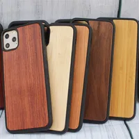 

Genuine Bamboo Wood Case Handmade Wood Slim Durable Polycarbonate Bumper for iphone 11 pro Eco friendly Wooden Case