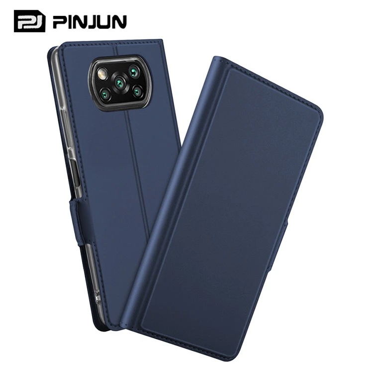 

New best selling leather flip cover mobile phone case for Xiaomi Poco X3 NFC card slots wallet pu leather case