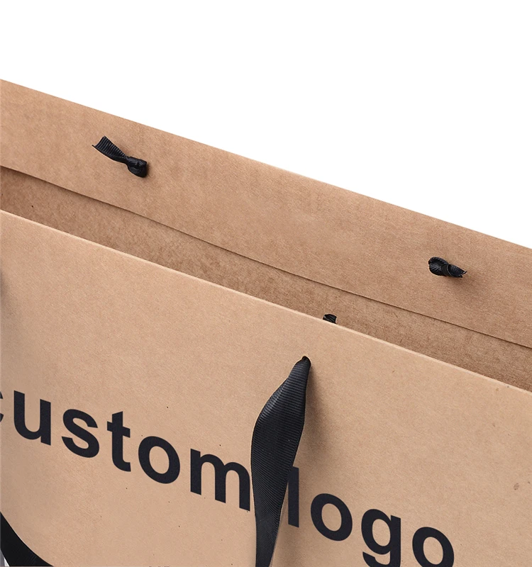 Wholesales Custom Logo Printed Kraft Ready to Ship Paper Ecommerce Shipping Bag