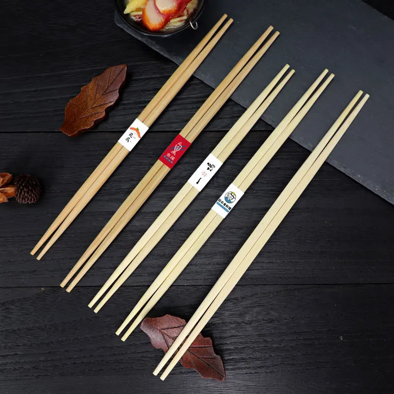 

Old Carpenter Wholesale Hot Sale Sushi carbonized restaurant bamboo disposable Double-ended tip chopsticks, Black chopstick