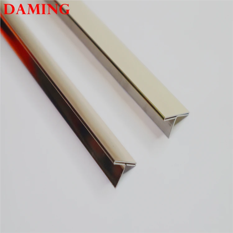 
304 stainless steel decoration profiles rose gold t channel metal strip for tiles 