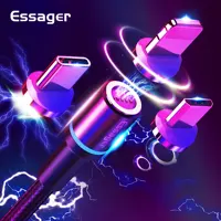 

Essager 3A LED Micro USB Type C Fast Charging Data Transmission Magnetic Phone Cable for iPhone