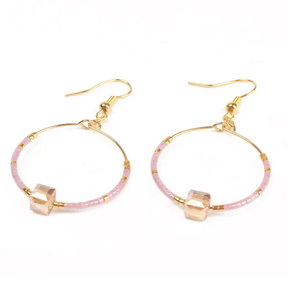 

Square crystal stone earrings jewelry glss bead fashion indian round earrings, Mix