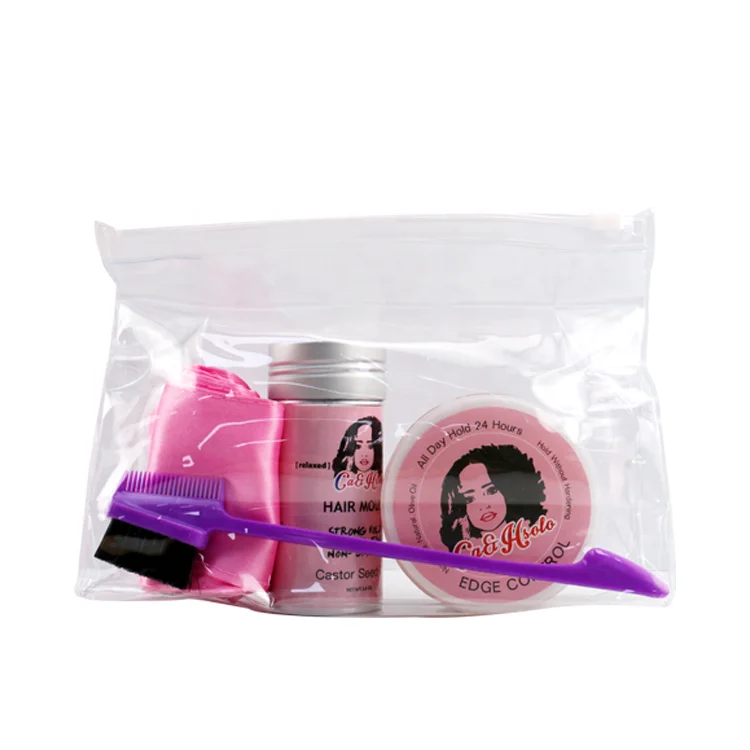 

Own Brand Private Label Custom Logo Head Band Strong Hold Hair Wax Stick Edge Control Set For Hair Beauty