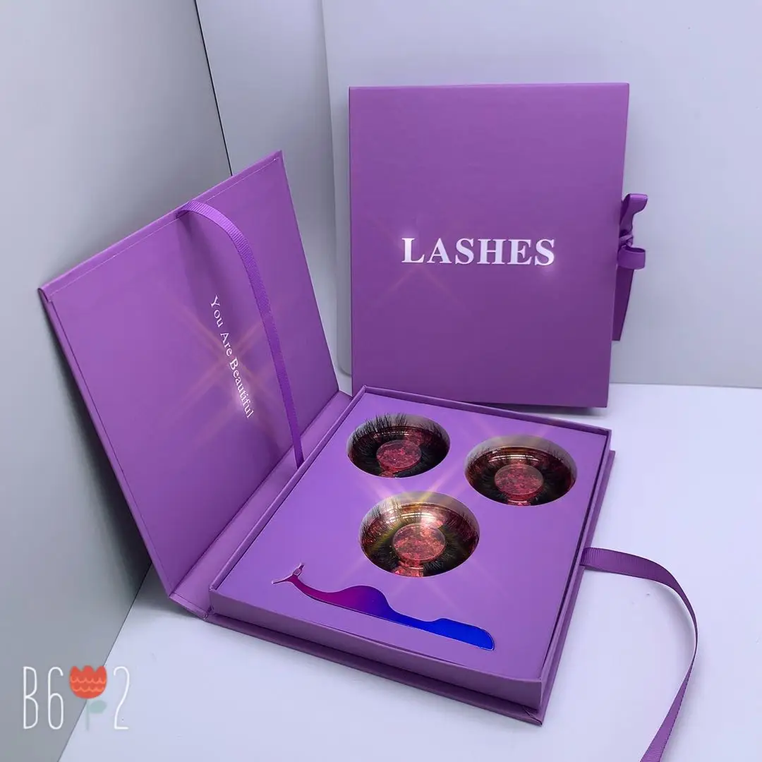 

Uhair Private Label custom lash packaging eyelash box custom logo empty lash box