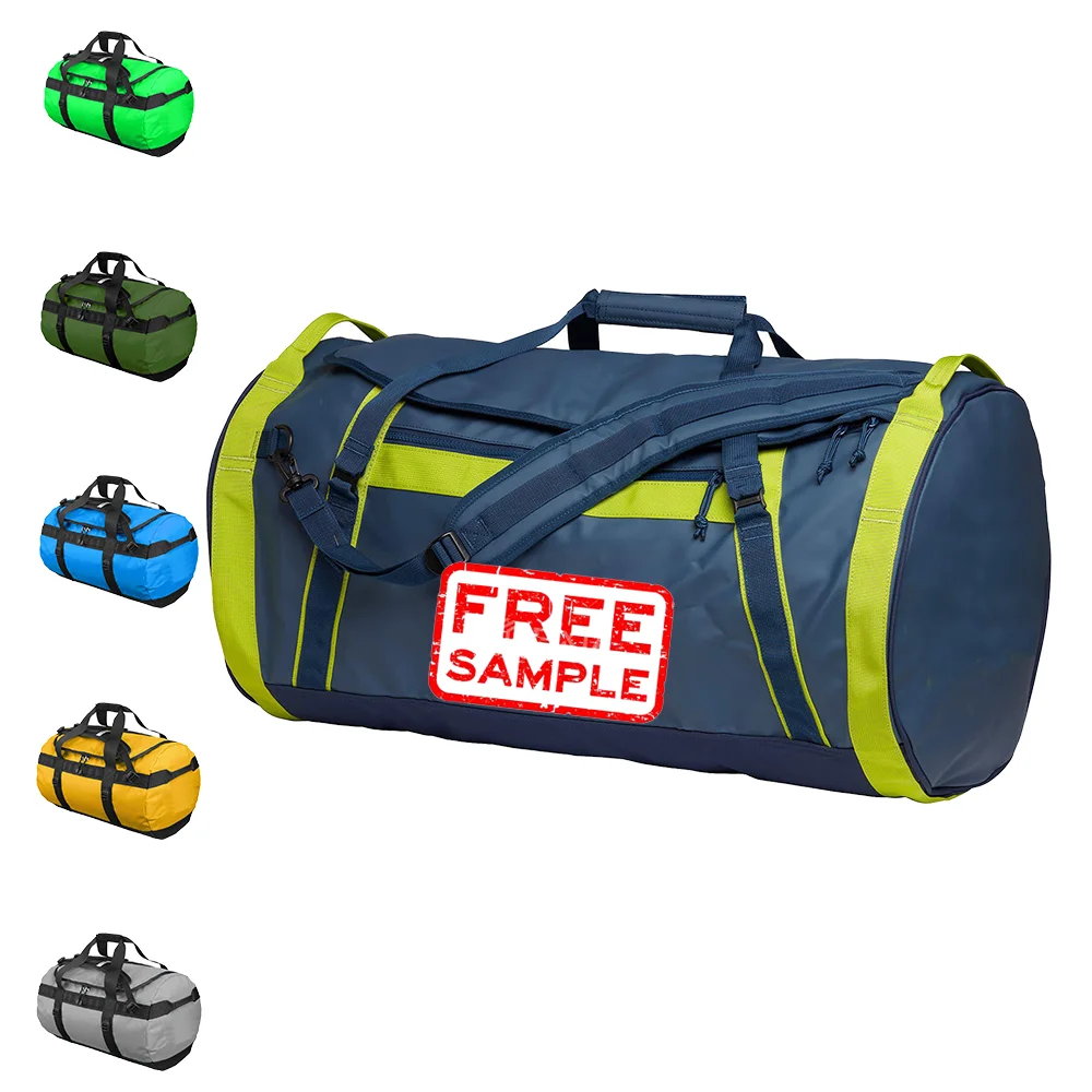 FREE SAMPLE Multi colors Round Waterproof PVC Tarpaulin fitness sport gym backpack travel duffel bag