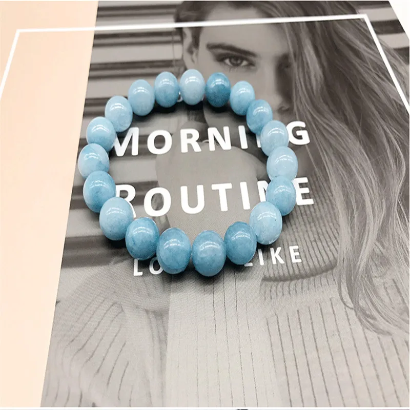 

High quality stone bracelet Aquamarine natural stone bracelet Hand Bracelet, Same picture