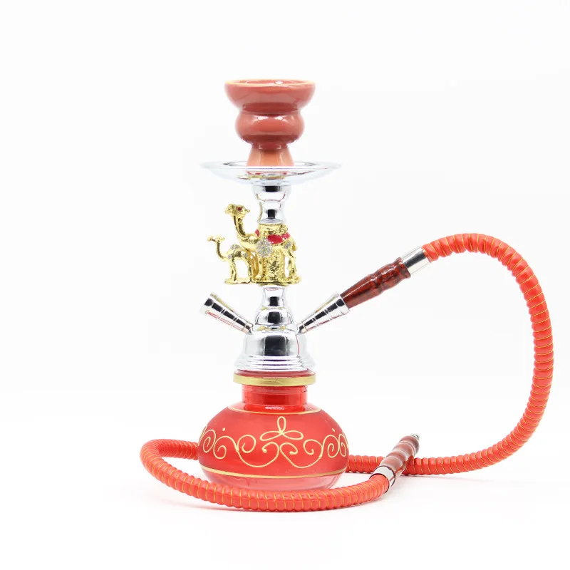 

Wholesale Customized Logo Cachimba Colorful Arabian Glass Hookah Egypt Accessories Manguera De Hookah Shisha Portable Hookah Set, Black,red,blue,green,yellow