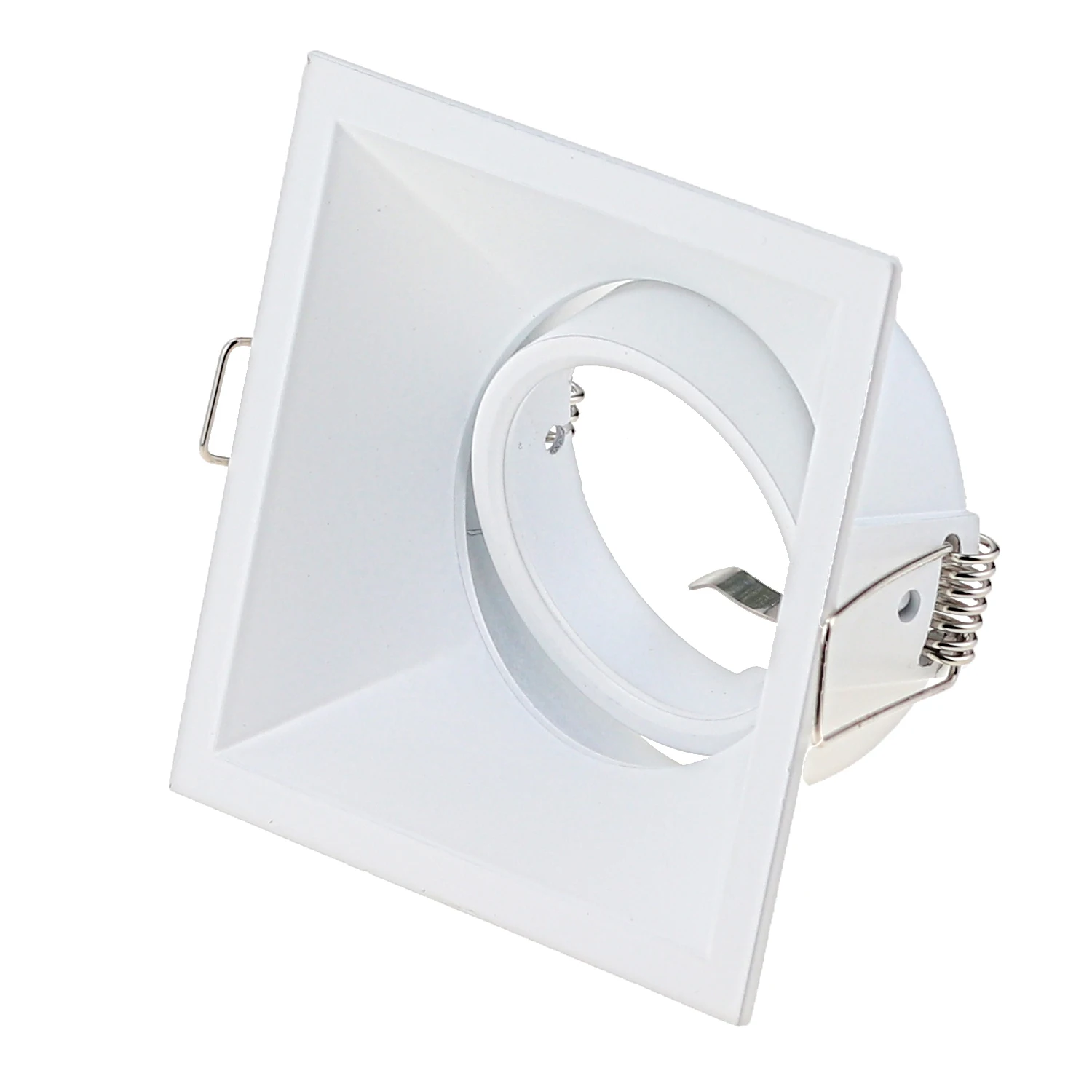 Square Mr16 Led Spotlight Frame White GU10 Fixture Frame For Led Ceiling Downlight