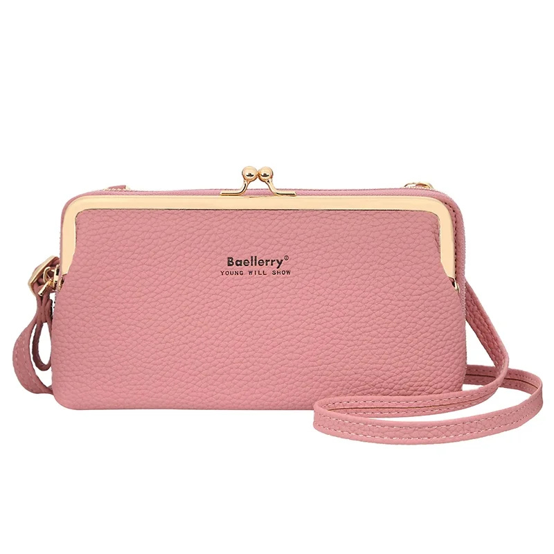 

Baellerry Flip PU Leather Mobile Phone Wallet for Women Cover Case For Galaxy Phone Shoulder Bags carteras para mujer, 8 colors